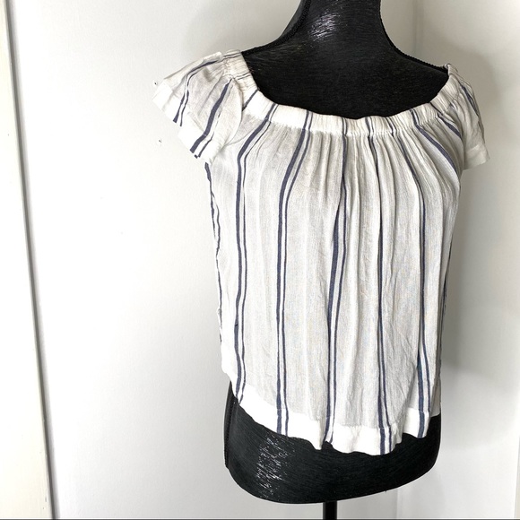 cloth & stone Striped Off Shoulder Top - Picture 3 of 11
